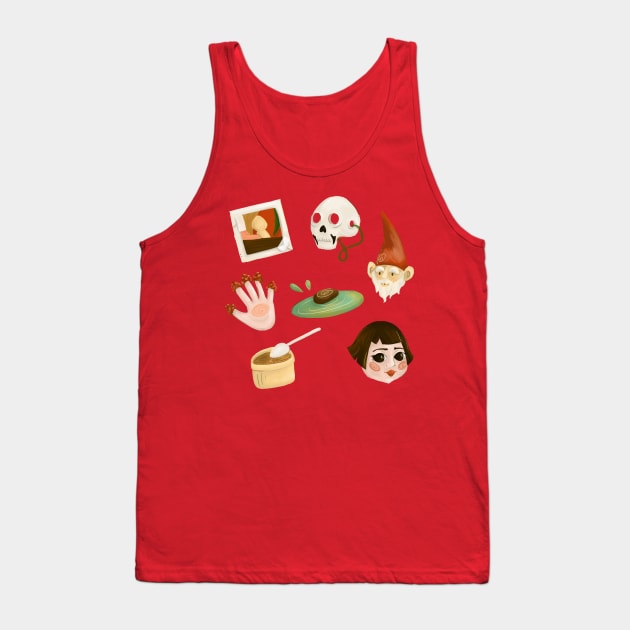 Amelie raspberry icons Tank Top by Susi V